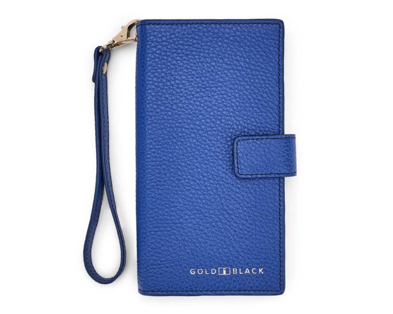 GOLDBLACK Geldbörse Billion Geldbörse mit Handyfach aus Nappaleder Blau von GOLDBLACK