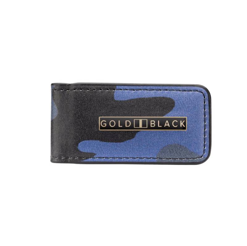 GOLDBLACK Geldbörse GELDSCHEINKLAMMER LEDER CAMOUFLAGE BLAU von GOLDBLACK