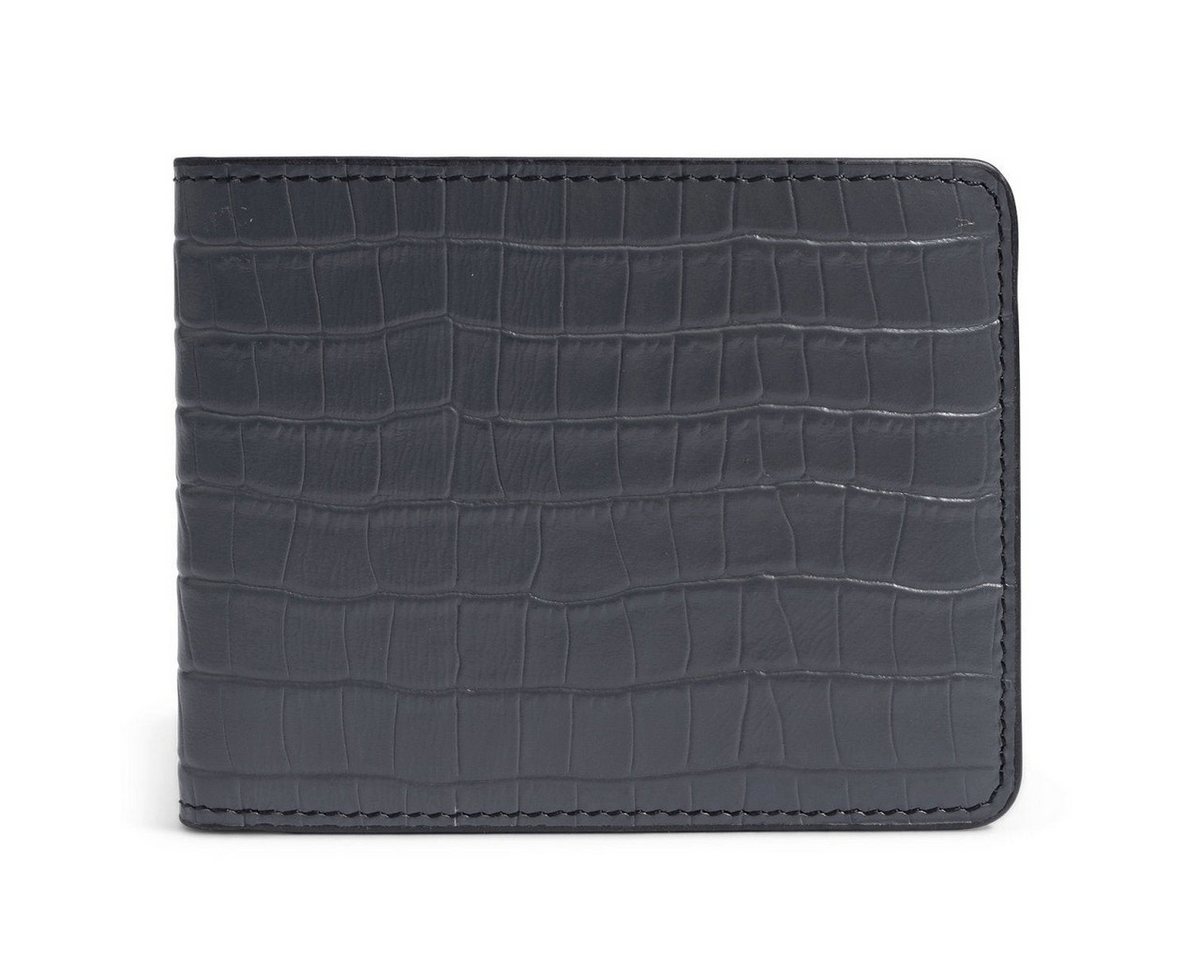 GOLDBLACK Geldbörse Geldbörse CrocPrestige aus echtem Leder in grau von GOLDBLACK