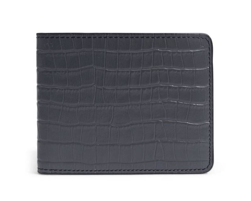 GOLDBLACK Geldbörse Geldbörse CrocPrestige aus echtem Leder in grau von GOLDBLACK