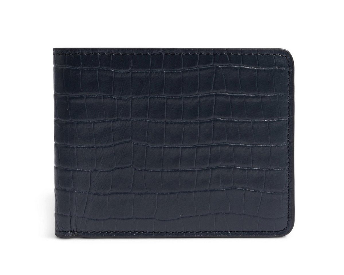 GOLDBLACK Geldbörse Geldbörse CrocPrestige aus echtem Leder in navy blau von GOLDBLACK