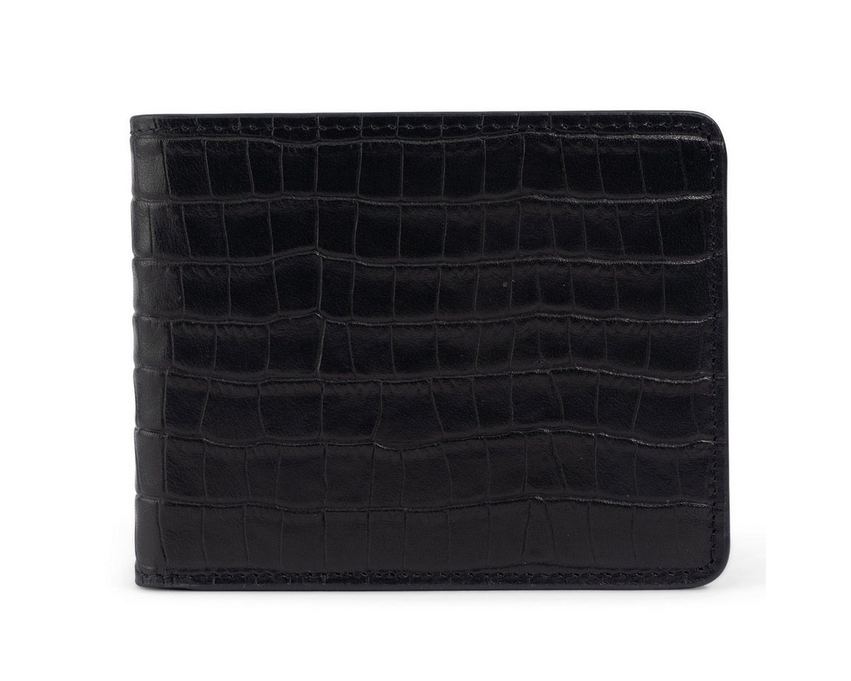 GOLDBLACK Geldbörse Geldbörse CrocPrestige aus echtem Leder in schwarz von GOLDBLACK