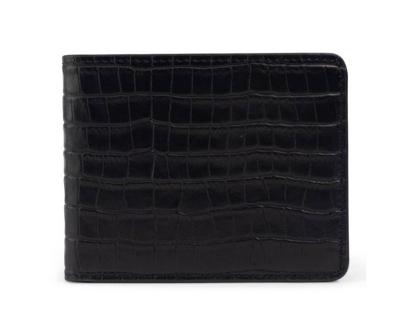 GOLDBLACK Geldbörse Geldbörse CrocPrestige aus echtem Leder in schwarz von GOLDBLACK