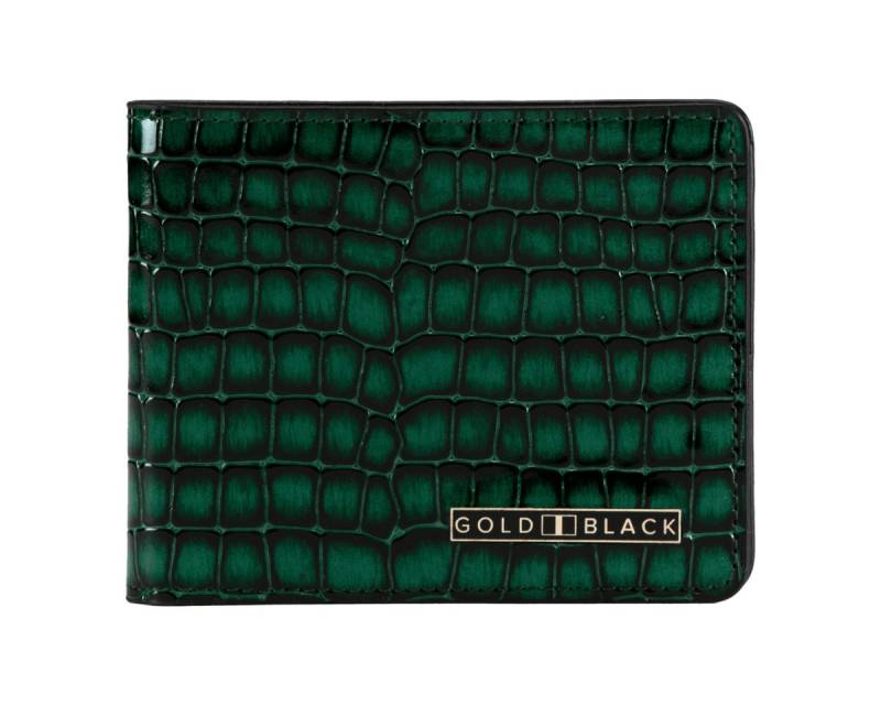 GOLDBLACK Geldbörse Geldbörse GM Leder MILANO-Design Grün von GOLDBLACK