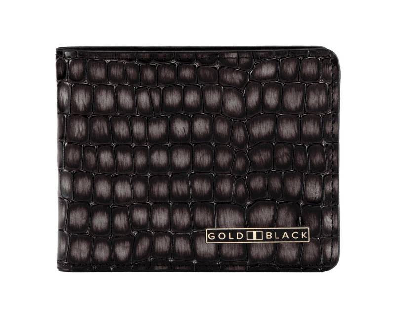 GOLDBLACK Geldbörse Geldbörse GM Leder MILANO-DesignGrau von GOLDBLACK