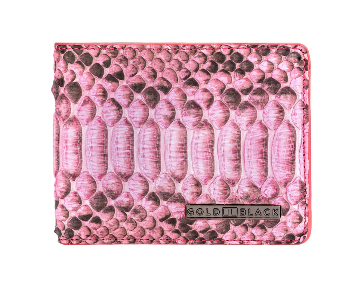 GOLDBLACK Geldbörse Geldbörse GM Pythonleder Pink von GOLDBLACK