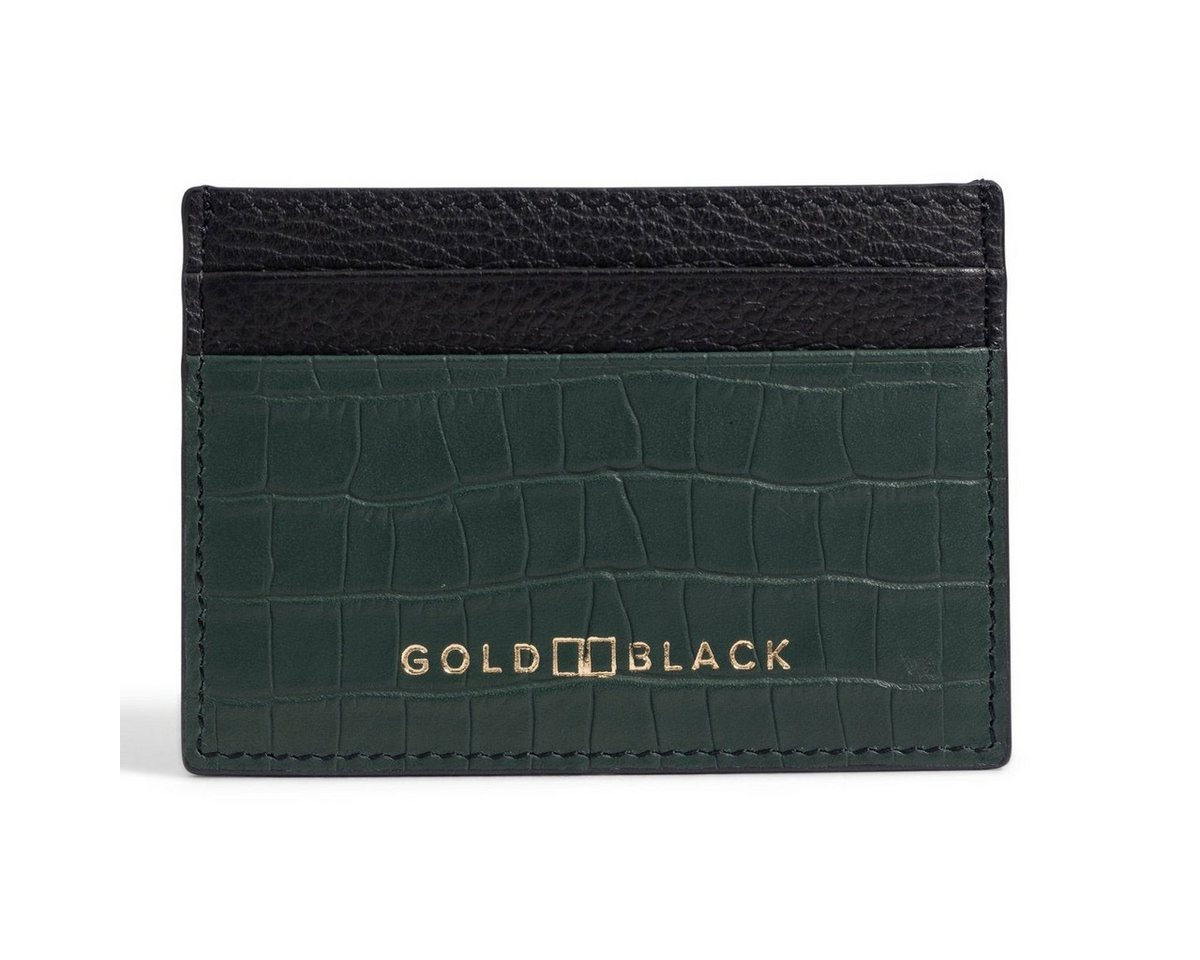 GOLDBLACK Kartenetui Kartenetui CrocPrestige aus echtem Leder in grün von GOLDBLACK