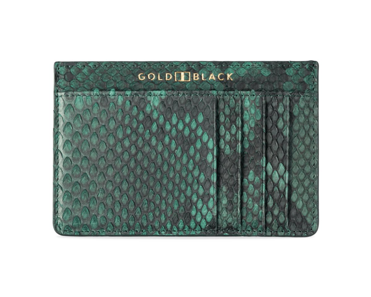 GOLDBLACK Kartenetui Royal Kartenetui Pythonleder Dunkelgrün von GOLDBLACK