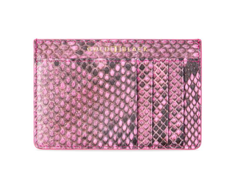 GOLDBLACK Kartenetui Royal Kartenetui Pythonleder Pink von GOLDBLACK
