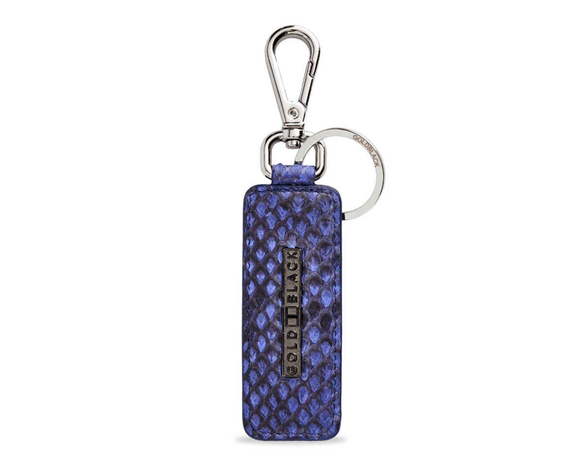 GOLDBLACK Schlüsselanhänger Schlüsselanhänger Pythonleder blau von GOLDBLACK