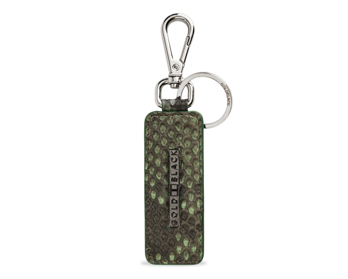 GOLDBLACK Schlüsselanhänger Schlüsselanhänger Pythonleder grün von GOLDBLACK