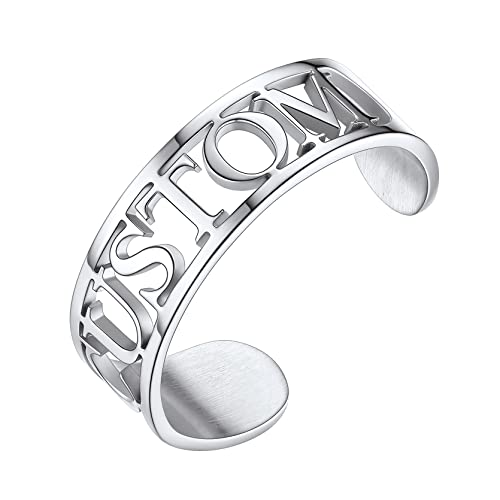 GOLDCHIC JEWELRY Anpassbare einstellbare offene Name Ring personalisierte geschliffene Name Ring in Silber 6.5mm Breit Geschenk für Hochzeit Weihnachten Geburtstag GOLDCHIC JEWELRY Anpassbare einstellbare offene Name Ring personalisierte geschliffene Name Ring in Silber 6.5mm Breit Geschenk für Hochzeit Weihnachten Geburtstag von GOLDCHIC JEWELRY