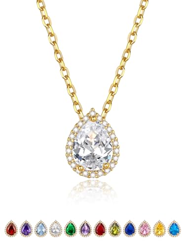 GOLDCHIC JEWELRY Damen Kette April Halskette Frauenkette 41CM Kupfer Rolokette Geburtsstein Diamant Choker Layering-Kette Schmuck Accessoire GOLDCHIC JEWELRY Damen Kette April Halskette Frauenkette 41CM Kupfer Rolokette Geburtsstein Diamant Choker Layering-Kette Schmuck Accessoire von GOLDCHIC JEWELRY