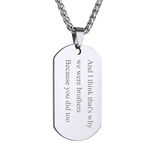 GOLDCHIC JEWELRY Dog Tag Kette Herren Erkennungsmarke Edelstahl Anhänger Herren Militär Armee Dog Tag Anhänger mit Wunsch Gravur für Männer/Jungen,Kettenlanger 60cm von GOLDCHIC JEWELRY