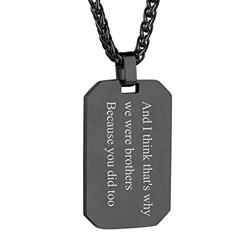 GOLDCHIC JEWELRY Dog Tag Kette Herren Erkennungsmarke Edelstahl Anhänger Herren Militär Armee Dog Tag Anhänger mit Wunsch Gravur für Männer/Jungen,Kettenlanger 60cm von GOLDCHIC JEWELRY