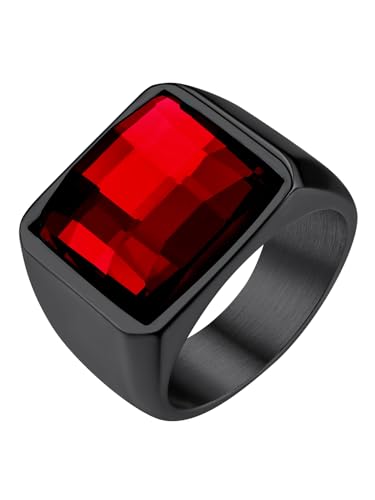 GOLDCHIC JEWELRY Siegelring Gravur Herrenring Schwarz Edelstahlring mit Geburtsstein 15MM breit Solitär Ring 54mm Eheringe Schmuck GOLDCHIC JEWELRY Siegelring Gravur Herrenring Schwarz Edelstahlring mit Geburtsstein 15MM breit Solitär Ring 54mm Eheringe Schmuck von GOLDCHIC JEWELRY