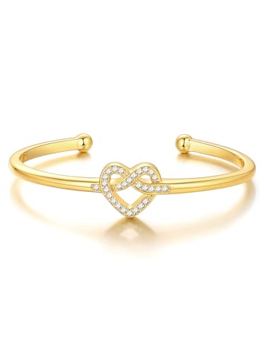 GoldChic Damen Armbänder Gold Zirkonia Liebesknoten Armband 16cm-19cm Kupfer Frauen Mädchen Öffnen Verstellbare Zirkon Freundschaft Liebe Armreif Modeschmuck Geschenke GoldChic Damen Armbänder Gold Zirkonia Liebesknoten Armband 16cm-19cm Kupfer Frauen Mädchen Öffnen Verstellbare Zirkon Freundschaft Liebe Armreif Modeschmuck Geschenke von GOLDCHIC JEWELRY