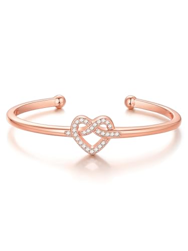 GoldChic Damen Armbänder Rosegold Zirkonia Liebesknoten Armband 16cm-19cm Kupfer Frauen Mädchen Öffnen Verstellbare Zirkon Freundschaft Liebe Armreif Modeschmuck Geschenke GoldChic Damen Armbänder Rosegold Zirkonia Liebesknoten Armband 16cm-19cm Kupfer Frauen Mädchen Öffnen Verstellbare Zirkon Freundschaft Liebe Armreif Modeschmuck Geschenke von GoldChic