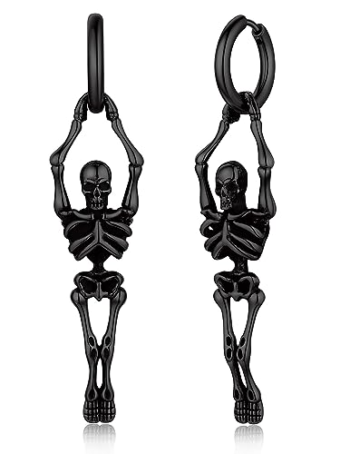 GoldChic Edelstahl Totenkopf Huggie Herren Damen Skull Ohrstecker Schwarz Punk Gotik Schädel Creolen Ohrringe Modeschmuck Accessoires GoldChic Edelstahl Totenkopf Huggie Herren Damen Skull Ohrstecker Schwarz Punk Gotik Schädel Creolen Ohrringe Modeschmuck Accessoires von GoldChic