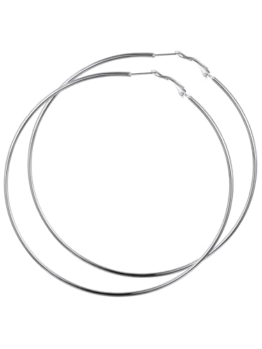 GoldChic Groß Ohrringe Damen Creolen Edelstahl Creolen 100MM Geometrisch Kreolen Große Schlichte Rundohrringe Kreis Ohrringe Ohrschmuck Accessoire von GoldChic