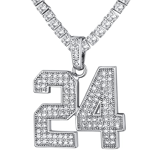 GoldChic Herren Iced Out Tenniskette mit Nummer 00-99 Kupfer Zirkonia 2 Zahlen DIY-Kombinatin 0-99 Glückszahl Engelsnummer Halskette in Silber Geschenke für Geburtstag Weihnachten GoldChic Herren Iced Out Tenniskette mit Nummer 00-99 Kupfer Zirkonia 2 Zahlen DIY-Kombinatin 0-99 Glückszahl Engelsnummer Halskette in Silber Geschenke für Geburtstag Weihnachten von GOLDCHIC JEWELRY