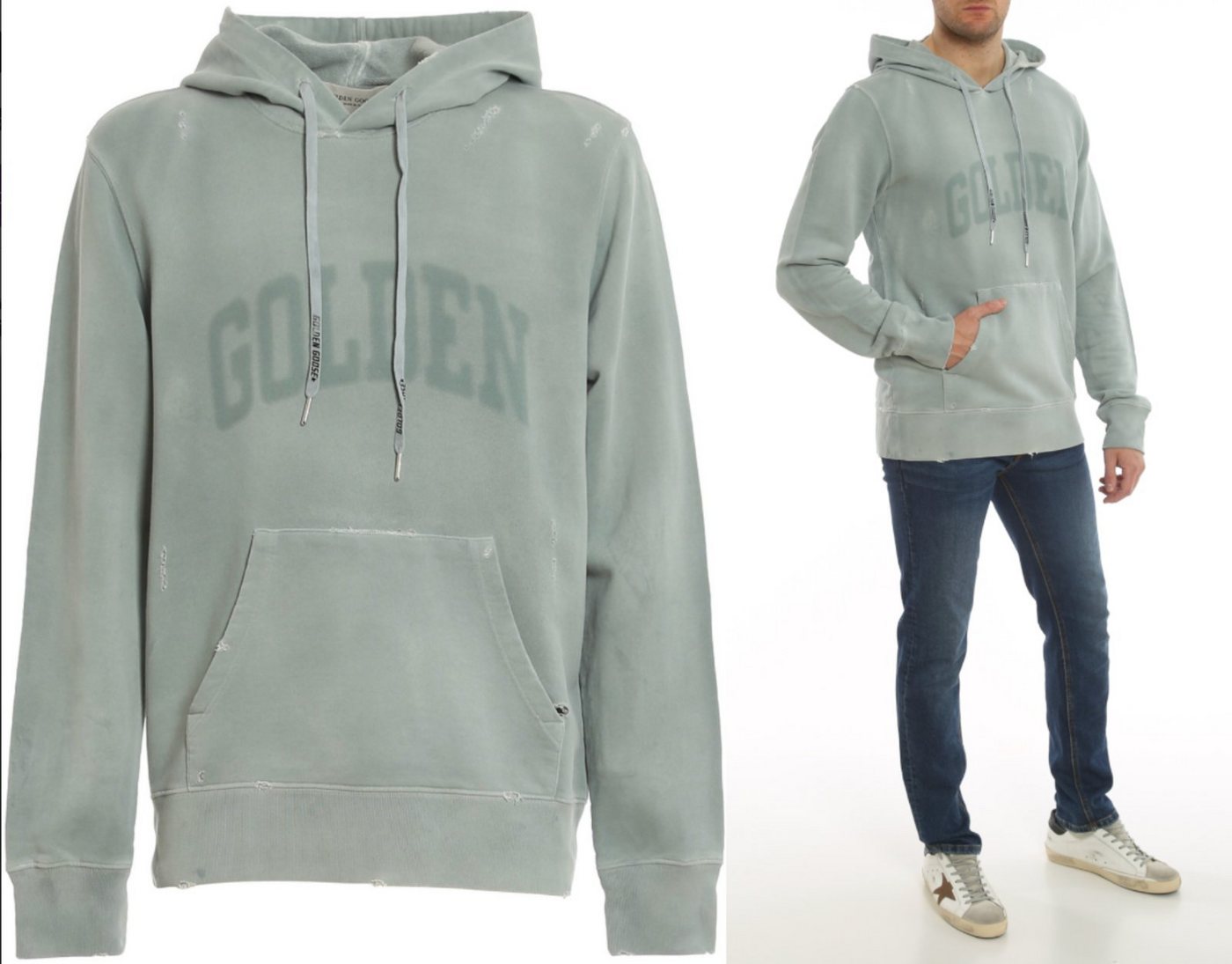 GOLDEN GOOSE Sweatshirt GOLDEN GOOSE DELUXE BRAND Vintage Hoodie Sweater Kapuzen Sweatshirt Pu von GOLDEN GOOSE