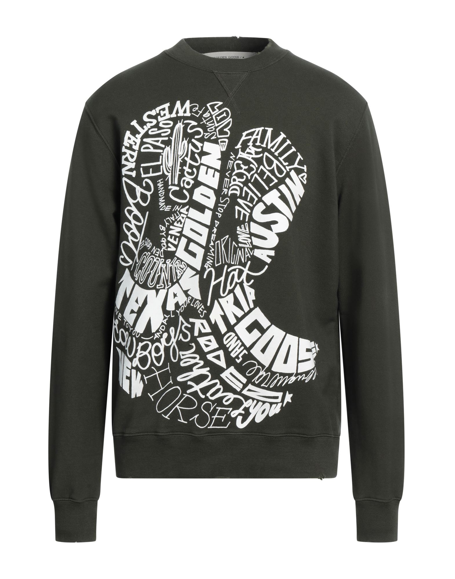 GOLDEN GOOSE Sweatshirt Herren Militärgrün GOLDEN GOOSE Sweatshirt Herren Militärgrün von GOLDEN GOOSE