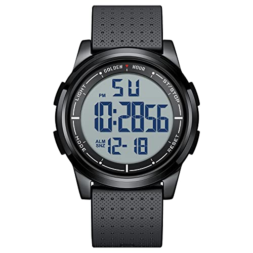 GOLDEN HOUR Sport-Armbanduhr, ultradünn, minimalistisch, wasserdicht, digital, mit Weitwinkel-Display, Gummiband, für Herren und Damen GOLDEN HOUR Sport-Armbanduhr, ultradünn, minimalistisch, wasserdicht, digital, mit Weitwinkel-Display, Gummiband, für Herren und Damen von GOLDEN HOUR