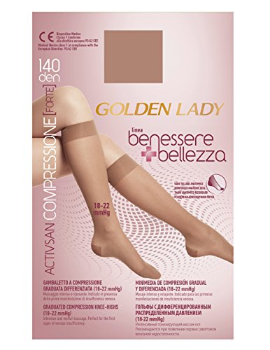 Golden Lady Wellness und Beauty Kniestrümpfe 140den Farbe Schwarz Größe S/M von GOLDEN LADY COMPANY SpA