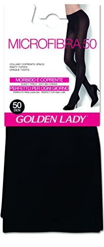 GOLDEN LADY Damen Microfaser 50 3 Paar Strumpfhose, Schwarz, 3 (3er Pack) von Golden Lady