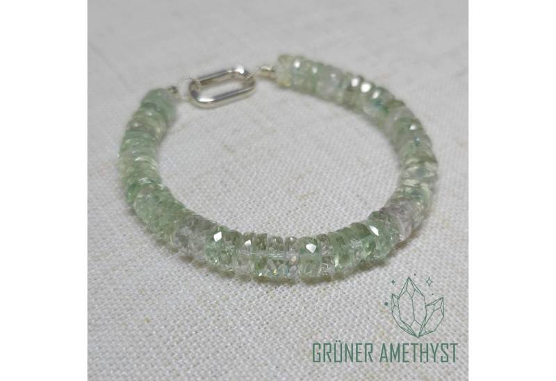 GOLDEN Armband Grüner Amethyst Armband, Funkelnder grüner Edelstein Schmuck von GOLDEN