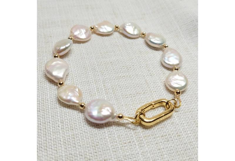 GOLDEN Perlenarmband Echte Münze Barockperlen Armband, Perlen Schmuck, Geschenk für Sie GOLDEN Perlenarmband Echte Münze Barockperlen Armband, Perlen Schmuck, Geschenk für Sie von GOLDEN