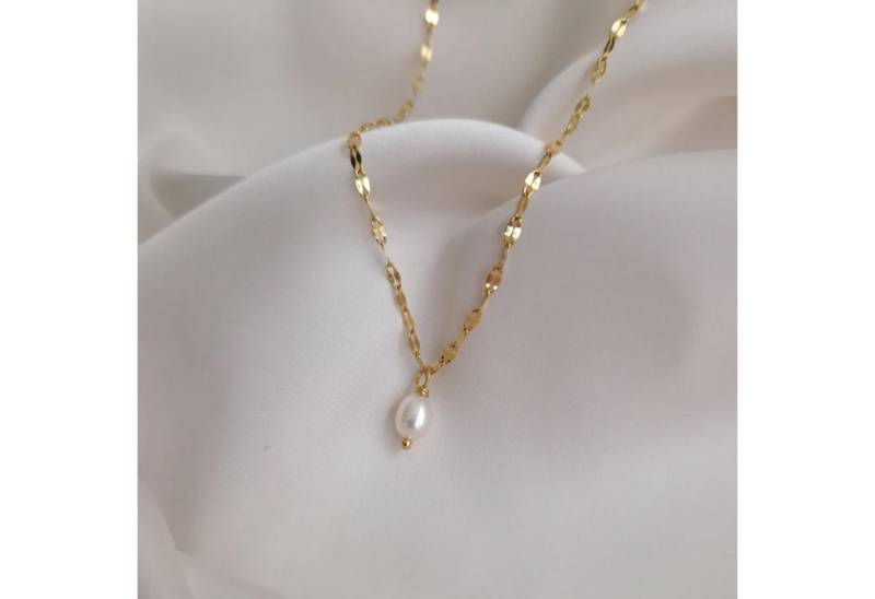 GOLDEN Perlenkette 18k vergoldet Süßwasserperlenkette Anti-Trübung alltägliche Halskette GOLDEN Perlenkette 18k vergoldet Süßwasserperlenkette Anti-Trübung alltägliche Halskette von GOLDEN