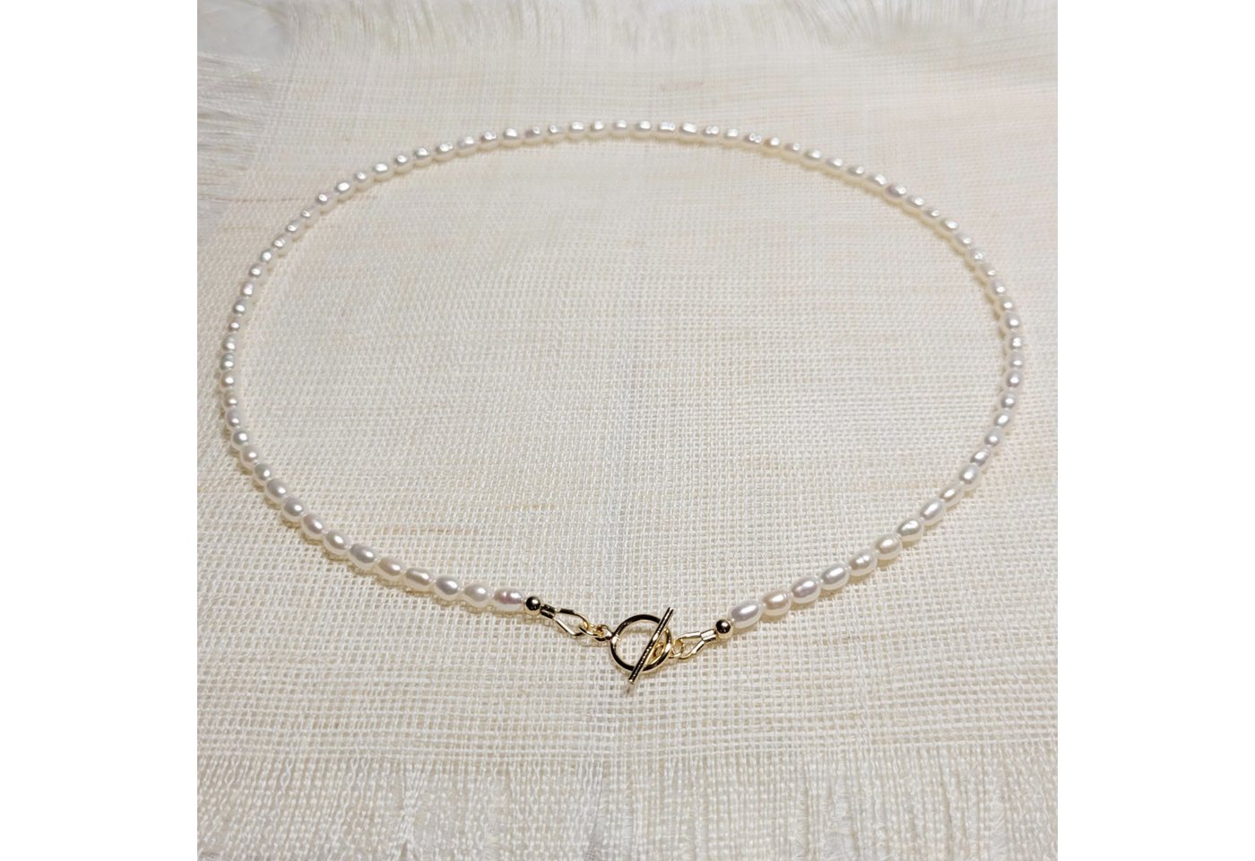GOLDEN Perlenkette Gold Kette aus Süßwasserperlen, elegante Perlenkette, Geschenk für sie GOLDEN Perlenkette Gold Kette aus Süßwasserperlen, elegante Perlenkette, Geschenk für sie von GOLDEN
