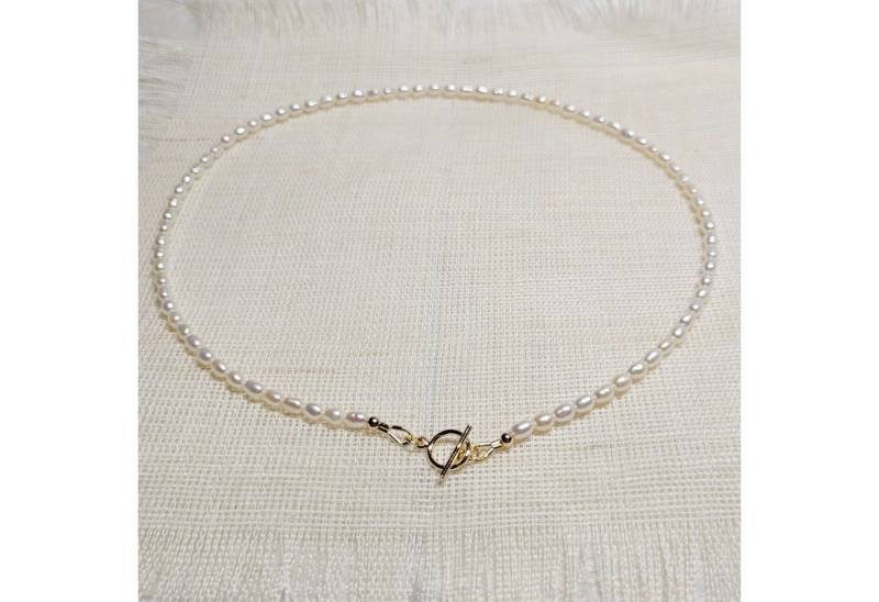 GOLDEN Perlenkette Gold Kette aus Süßwasserperlen, elegante Perlenkette, Geschenk für sie GOLDEN Perlenkette Gold Kette aus Süßwasserperlen, elegante Perlenkette, Geschenk für sie von GOLDEN