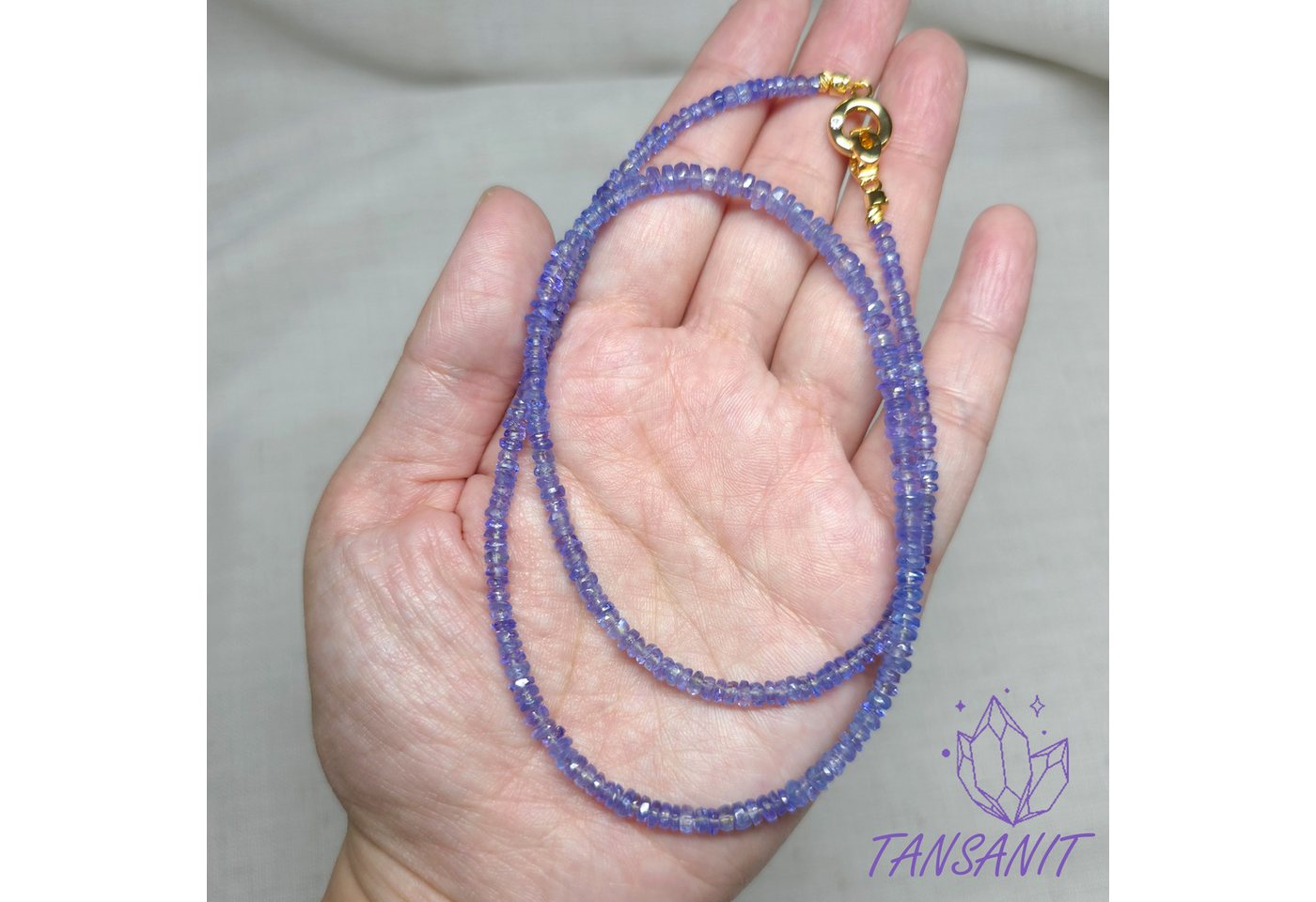 GOLDEN Perlenkette Tansanit Collier, ierliche Edelstein Halskette, Tansanit Perlenkette GOLDEN Perlenkette Tansanit Collier, ierliche Edelstein Halskette, Tansanit Perlenkette von GOLDEN