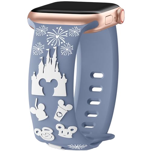 Karikatur 3D Gravierte Armbänder Kompatibel mit Apple Watch Armband 40mm 38mm 44mm 45mm 41mm 42mm 49mm Damen, Zweifarbig Silikon Sportarmband für iWatch Series SE Ultra 10 9 8 7 6 5 4 3 2 1 Karikatur 3D Gravierte Armbänder Kompatibel mit Apple Watch Armband 40mm 38mm 44mm 45mm 41mm 42mm 49mm Damen, Zweifarbig Silikon Sportarmband für iWatch Series SE Ultra 10 9 8 7 6 5 4 3 2 1 von GOLDJU