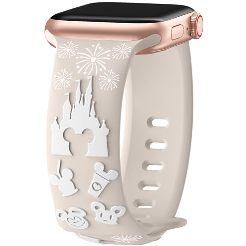 Karikatur 3D Gravierte Armbänder Kompatibel mit Apple Watch Armband 40mm 38mm 44mm 45mm 41mm 42mm 49mm Damen, Zweifarbig Silikon Sportarmband für iWatch Series SE Ultra 10 9 8 7 6 5 4 3 2 1 Karikatur 3D Gravierte Armbänder Kompatibel mit Apple Watch Armband 40mm 38mm 44mm 45mm 41mm 42mm 49mm Damen, Zweifarbig Silikon Sportarmband für iWatch Series SE Ultra 10 9 8 7 6 5 4 3 2 1 von GOLDJU