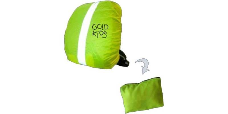 GOLDKIDS Rucksack-Regenschutz Regenhülle für Schulranzen (Rucksack, 1-St., Ranzen), Reflektorstreifen Neon Gelb von GOLDKIDS