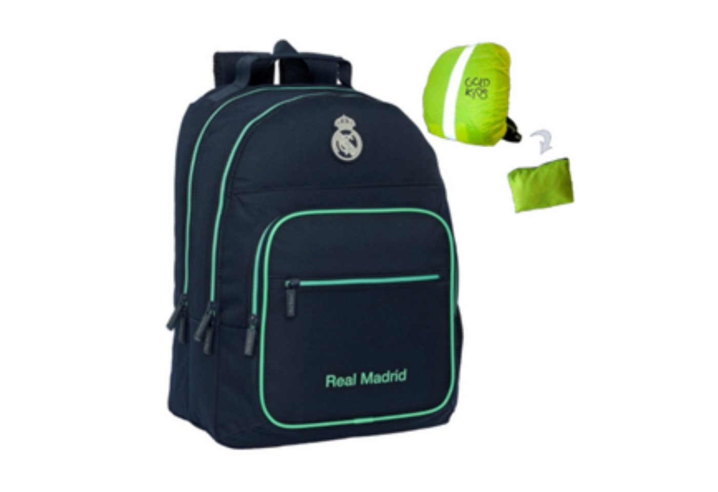 GOLDKIDS Rucksack Schulrucksack Teenager Kinderrucksack (für Jungen und Mädchen Ranzen, 1-tlg., Tornister Schulltasche), - Real Madryt von GOLDKIDS