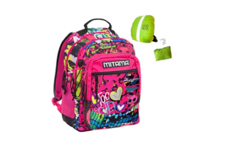 GOLDKIDS Schulranzen Schulrucksack Teenager (Kinderrucksack für Jungen und Mädchen, Ranzen Tornister Schulltasche), und Regenschutz von GOLDKIDS