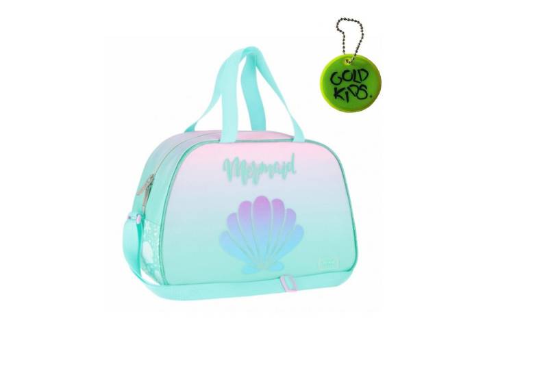 GOLDKIDS Sporttasche Kinder für Mädchen & Jungen - (Umhängetasche mit Muschel Motiv, 1-tlg., - Schwimmtasche mit verstärktem Boden), - Trainingstasche 39 cm x 27 cm x 16 cm von GOLDKIDS