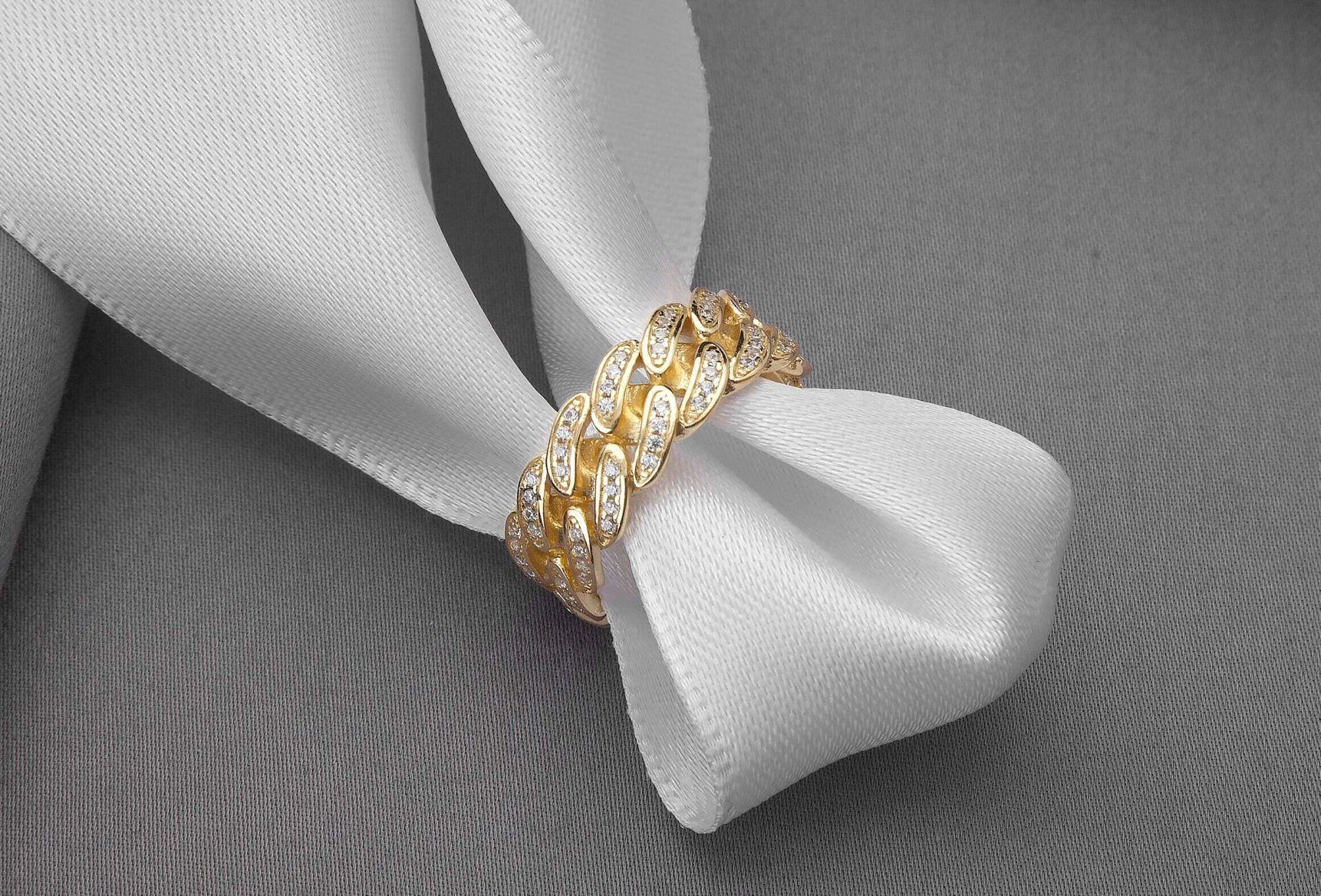 14K Gold 5x Plated Icy Ring, Rhodinierter Silberring, Cuban Links Unisex 9.5mm Diamant Cz Band, Cubic Zirconia Max Out, Geburtstagsgeschenk 14K Gold 5x Plated Icy Ring, Rhodinierter Silberring, Cuban Links Unisex 9.5mm Diamant Cz Band, Cubic Zirconia Max Out, Geburtstagsgeschenk von GOLDKINGDOM