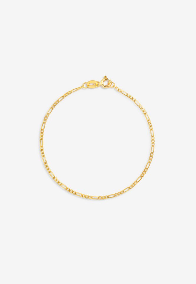 GOLDKLEIN Goldarmband 14 Karat Gold Figaro Stil 585 Echtgold 17cm-22cm, Bestpreisgarantie - Damen Herren mit Schmuckbox - Sale bis 30.11.2025 von GOLDKLEIN