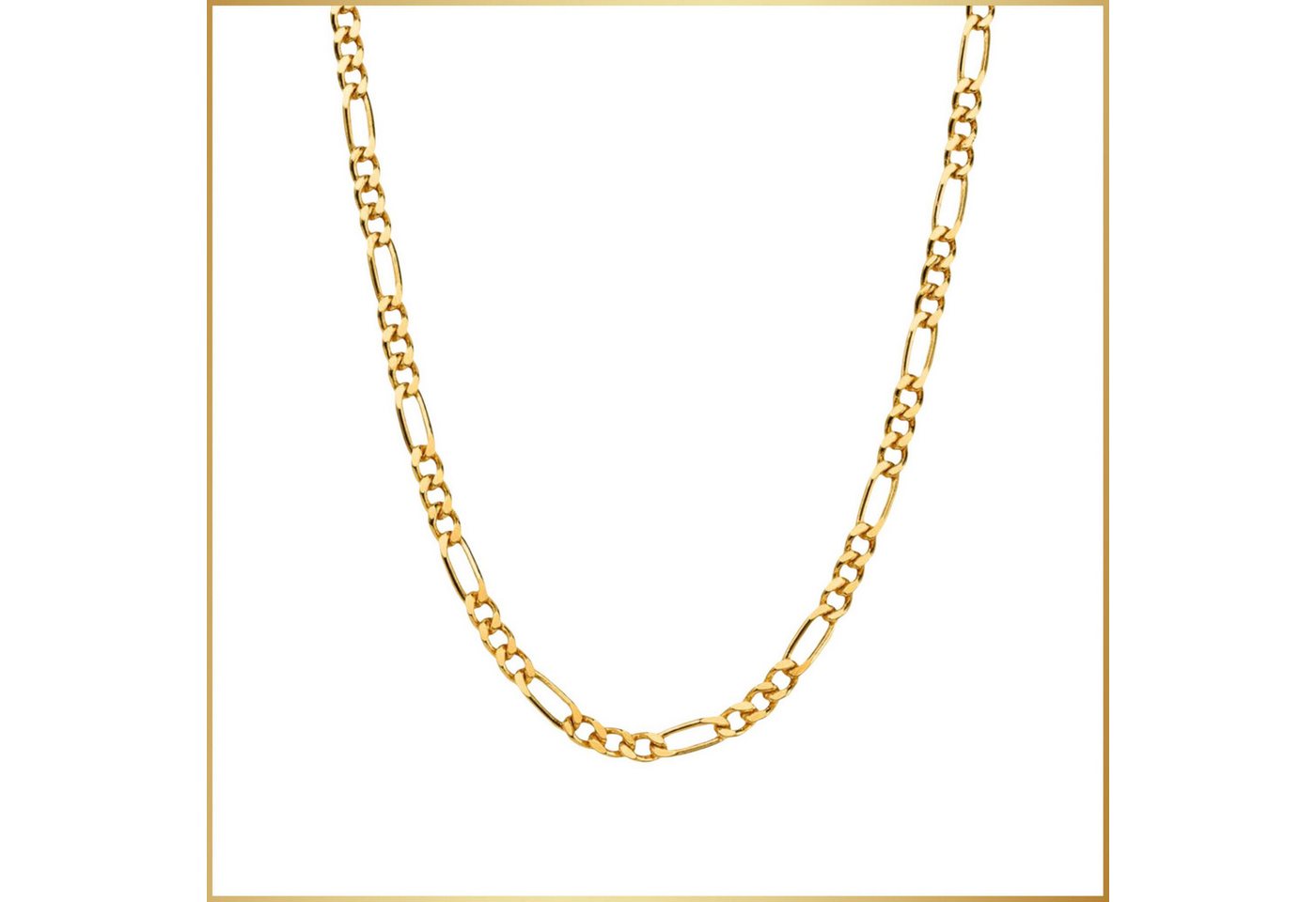 GOLDKLEIN Goldkette 14 Karat Gold Figaro Stil 585 Echtgold 45cm-55cm Halskette, Damen Herren, inkl. Schmuckbox - Angebot bis 15.05.2025! GOLDKLEIN Goldkette 14 Karat Gold Figaro Stil 585 Echtgold 45cm-55cm Halskette, Damen Herren, inkl. Schmuckbox - Angebot bis 15.05.2025! von GOLDKLEIN