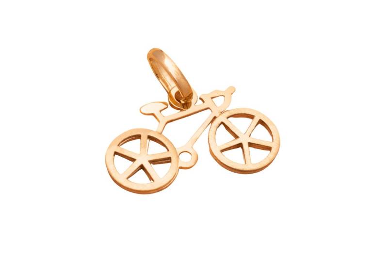 GOLDKLEIN Kettenanhänger Echtgold 14 Karat 585 Gold Fahrrad Bike Anhänger, Bestpreisgarantie - Damen Herren mit Schmuckbox - Sale bis 19.12.2025 von GOLDKLEIN