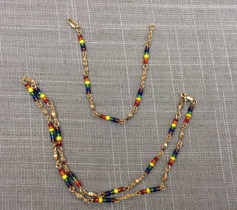 Handgemachte Halskette Und Armband Set Mit Multi Color Perlen Kostenloser Us First Class Versand von GOLDKNOX