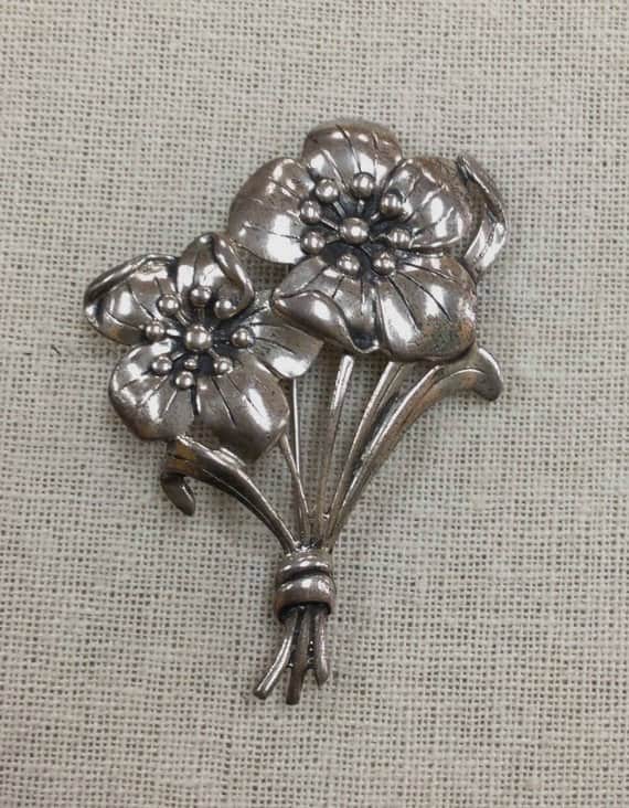 Jahrgang 925 Sterling Silber Blume Brosche/Pin Kostenloser Us-Versand Jahrgang 925 Sterling Silber Blume Brosche/Pin Kostenloser Us-Versand von GOLDKNOX