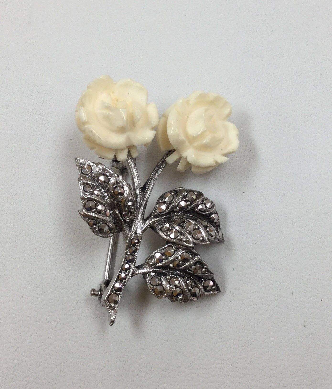 Jahrgang 925 Sterling Silber Markasit Blume/Brosche Kostenlose Versand Jahrgang 925 Sterling Silber Markasit Blume/Brosche Kostenlose Versand von GOLDKNOX