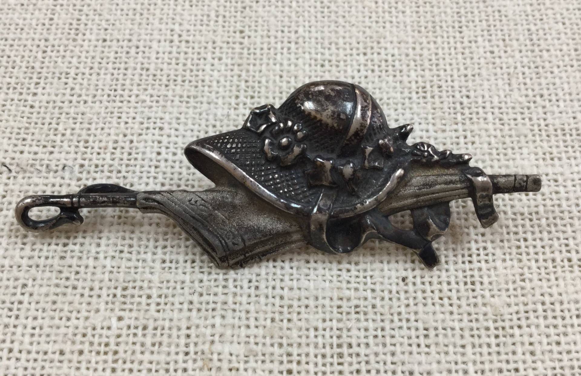 Jahrgang 925 Sterling Silber Regenschirm Und Hut Brosche/Pin Kostenloser Us Versand von GOLDKNOX